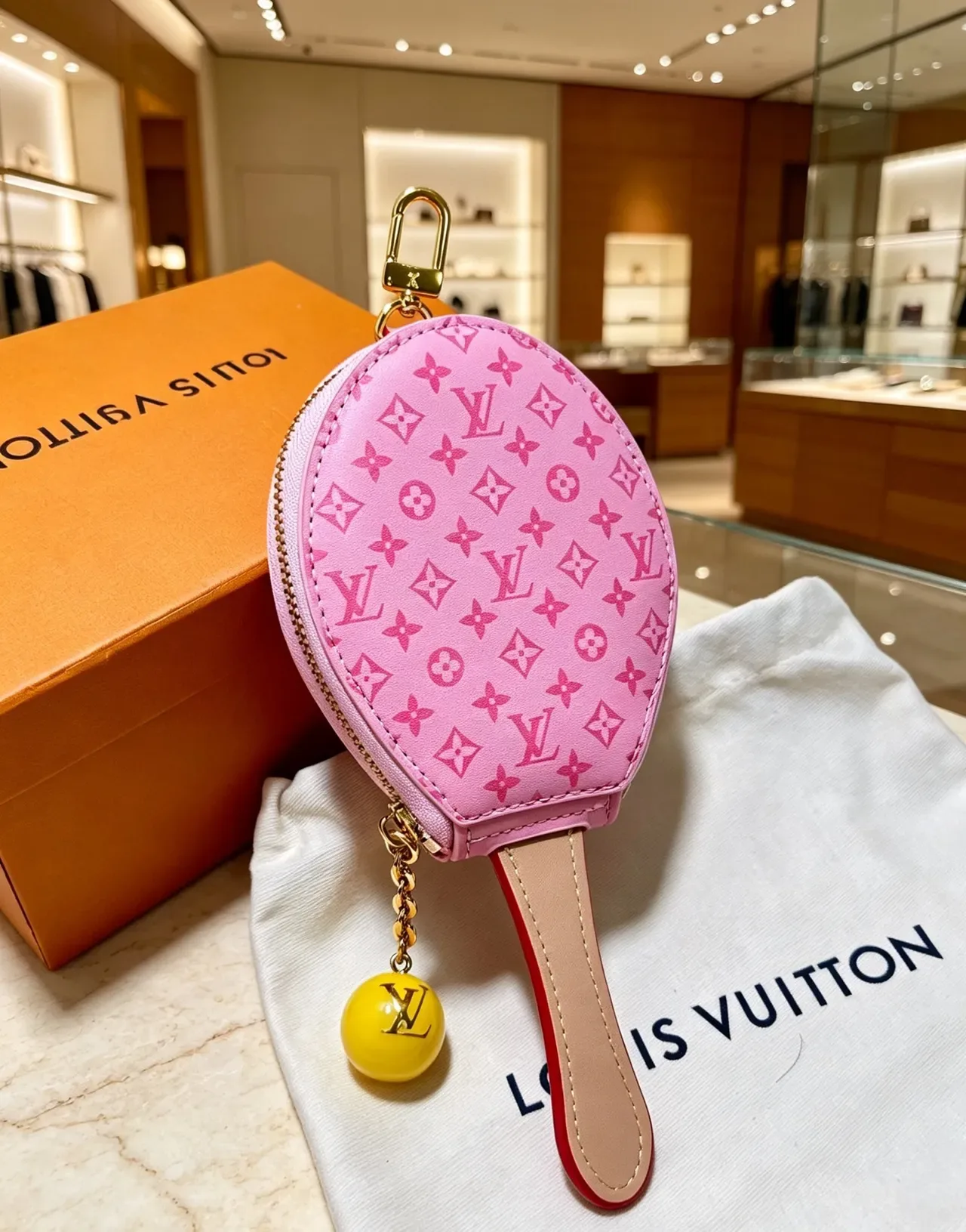 Louis Vuitton Ping Pong Monogram Pink Coin Purse 8