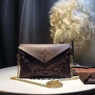 Louis Vuitton Pochette Metis Marron Or Flap Enveloppe Monogramme Toile Sac