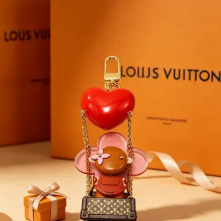 Louis Vuitton Red Pink Glossy Resin Heart Flower Motif Handbag