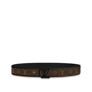 Louis Vuitton रिवर्सिबल ब्राउन ब्लैक मोनोग्राम कैनवास लेदर बेल्ट