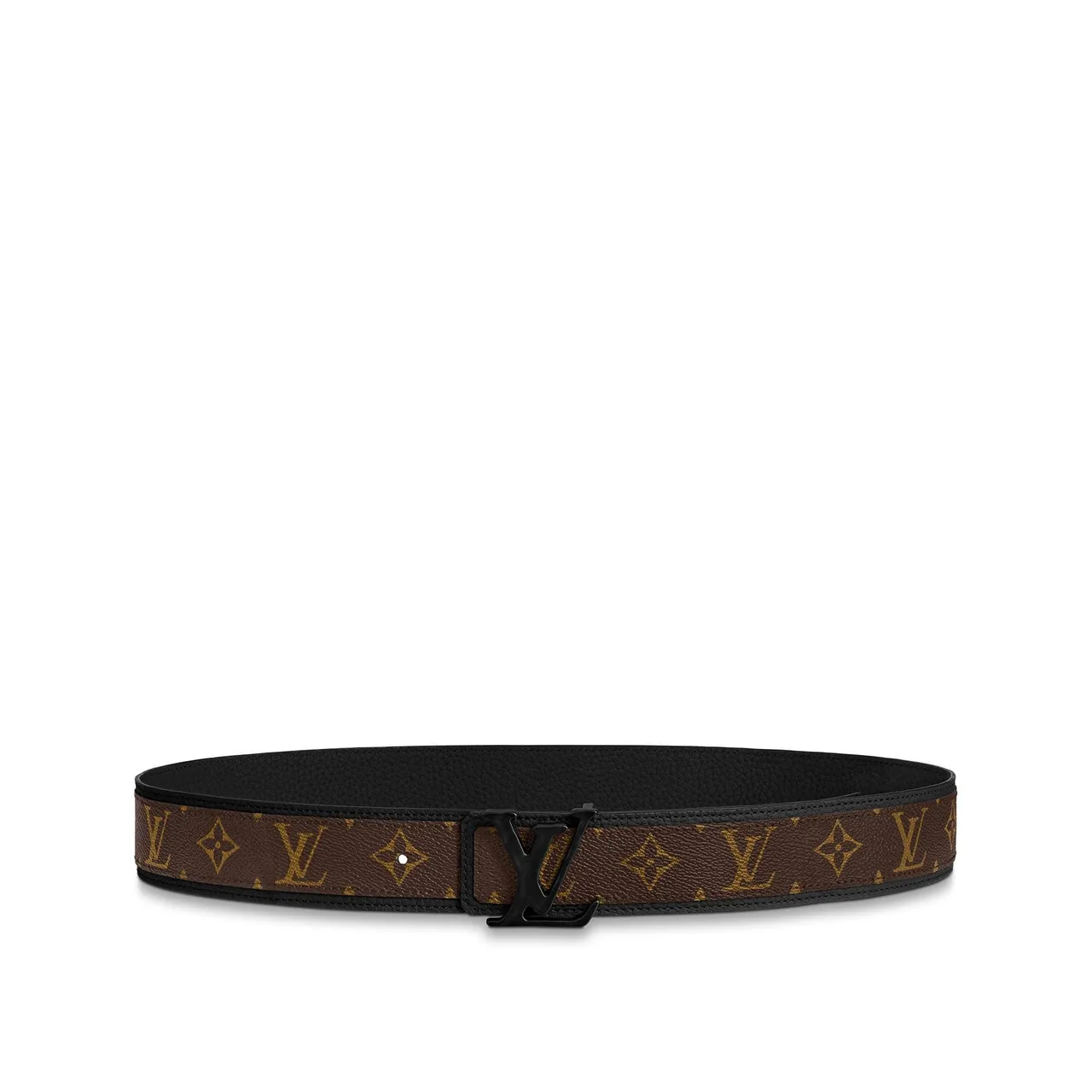 Louis Vuitton Ceinture Réversible Marron Noir Monogramme Toile Cuir 2