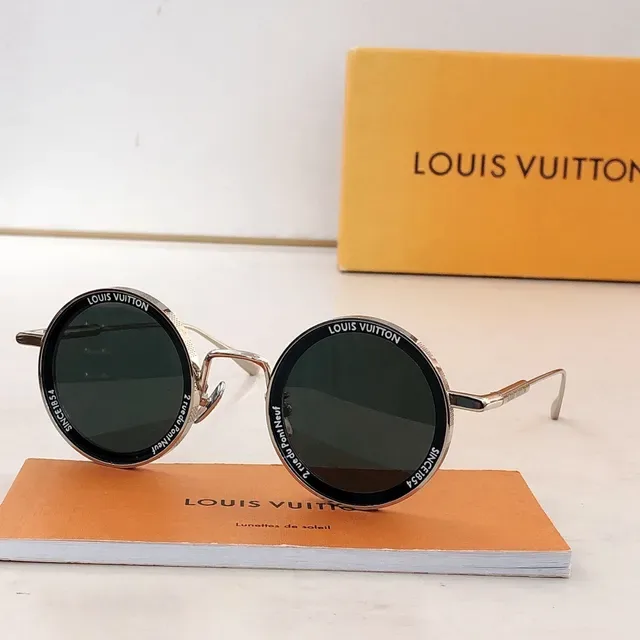 Louis Vuitton Gafas de Sol Marco de Metal Redondo 4