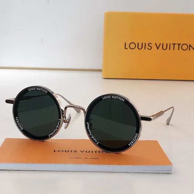 Louis Vuitton Gafas de Sol Marco de Metal Redondo 7