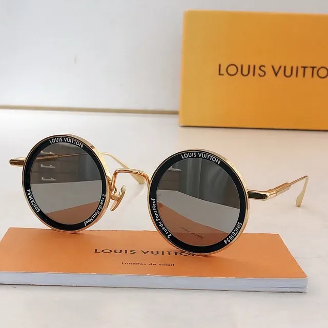Louis Vuitton Gafas de Sol Marco de Metal Redondo 8