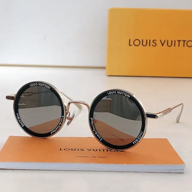 Louis Vuitton Gafas de Sol Marco de Metal Redondo 9