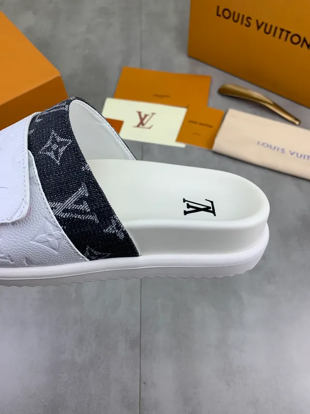 Louis Vuitton Run Away Slide Monogram Strap Platform Slippers 5
