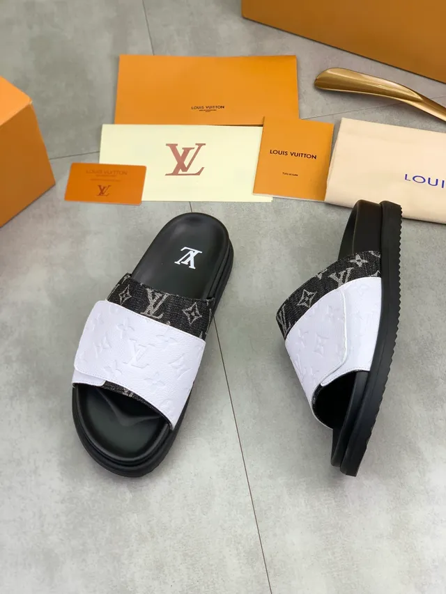 Louis Vuitton Run Away Slide Monogram Strap Platform Slippers 6