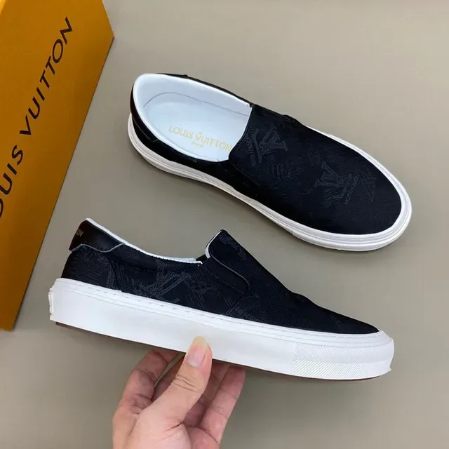 Louis Vuitton Slip-On Monogrammed Textile Black White Lifestyle Sneaker 6