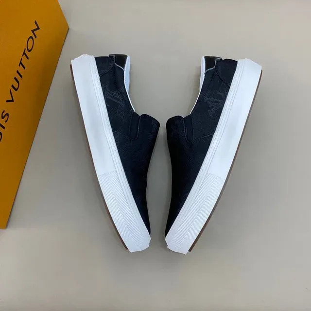Louis Vuitton Slip-On Monogrammed Textile Black White Lifestyle Sneaker 7