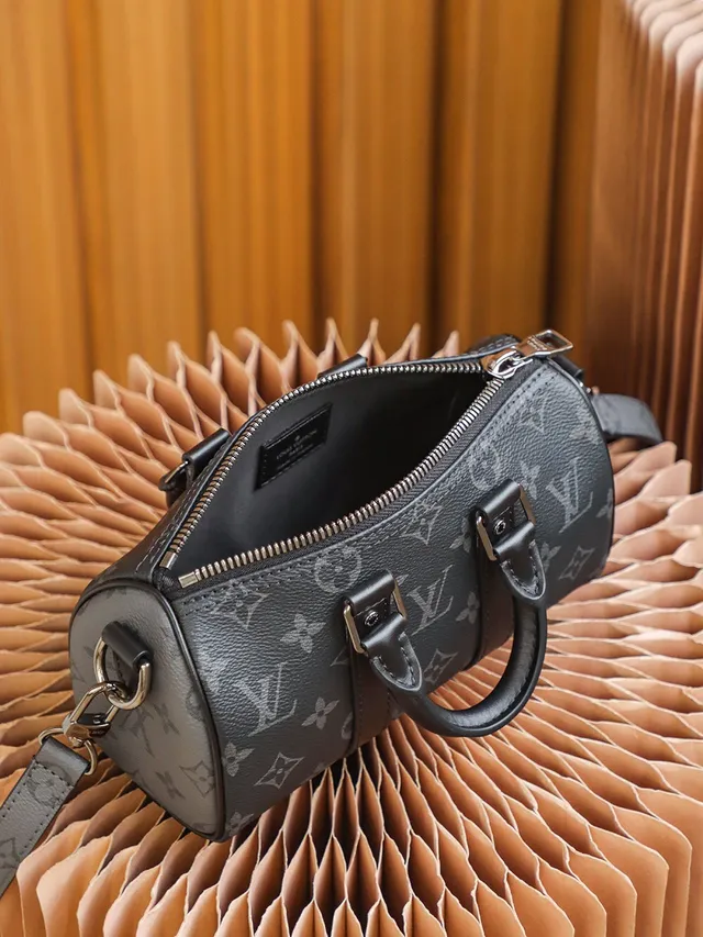 Louis Vuitton Speedy Boston noir gris Monogram Canvas Boston Bag 5