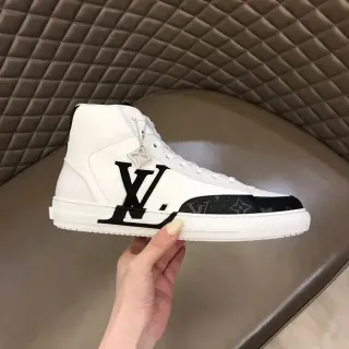 Louis Vuitton blanco y negro high-top Monogram canvas toe cap zapatillas lifestyle