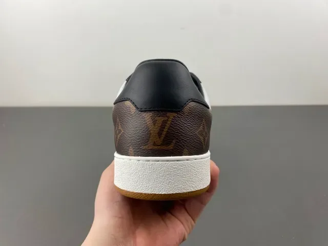 Louis Vuitton White Black Monogram Canvas Leather Overlays Lifestyle Sneakers 4