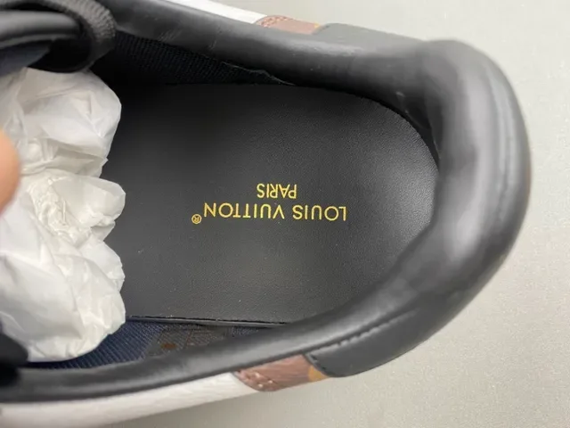 Louis Vuitton White Black Monogram Canvas Leather Overlays Lifestyle Sneakers 7