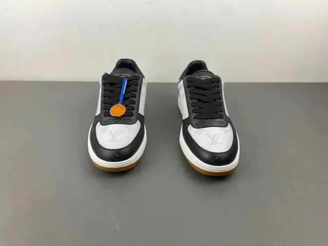 Louis Vuitton White Black Monogram Canvas Leather Overlays Lifestyle Sneakers 11