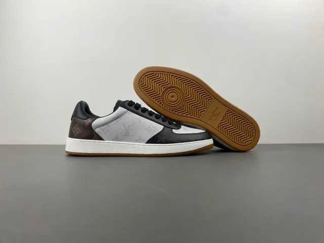 Louis Vuitton White Black Monogram Canvas Leather Overlays Lifestyle Sneakers 12
