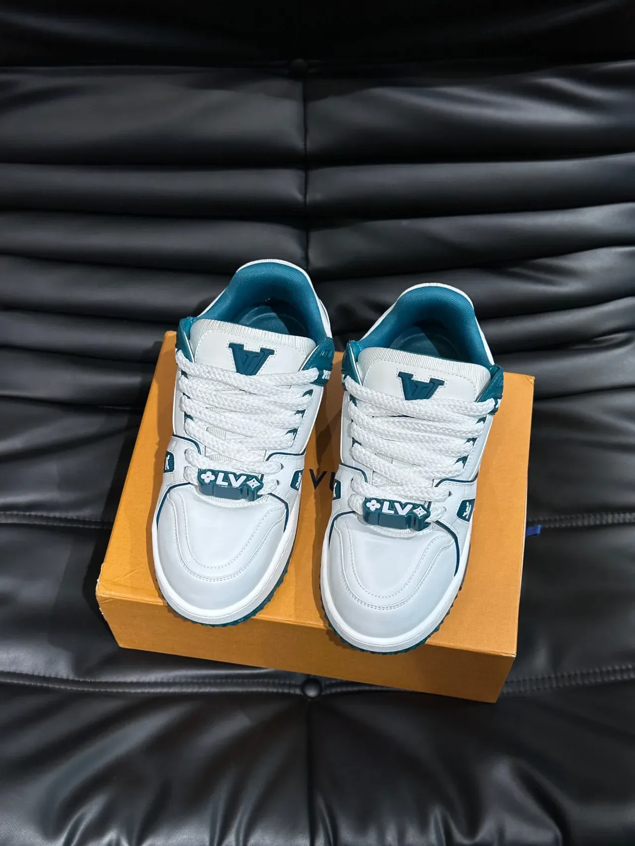 Louis Vuitton White Blue Chunky Sole Layered Strap Detail Lifestyle Sneakers 2