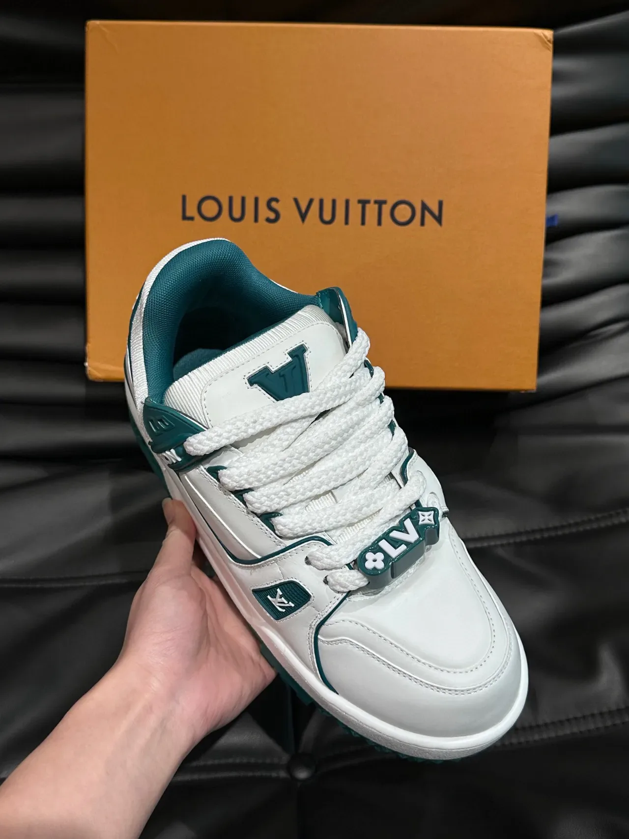Louis Vuitton White Blue Chunky Sole Layered Strap Detail Lifestyle Sneakers 5
