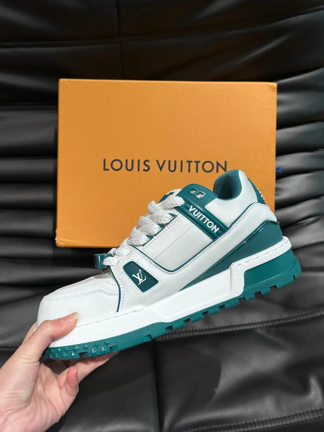 Louis Vuitton White Blue Chunky Sole Layered Strap Detail Lifestyle Sneakers 6