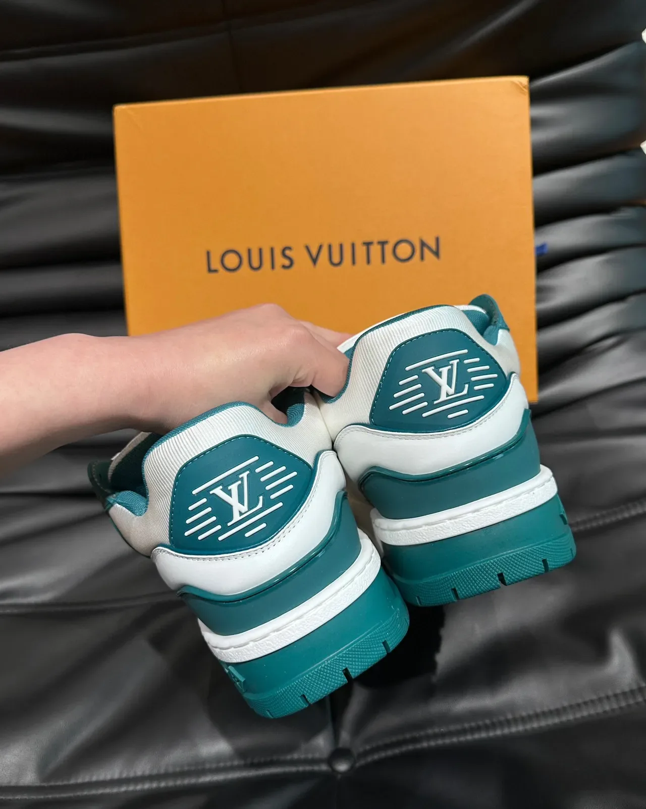 Louis Vuitton White Blue Chunky Sole Layered Strap Detail Lifestyle Sneakers 8