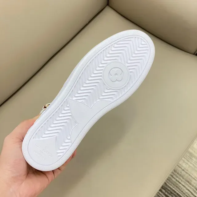 Louis Vuitton White Orange High-Top Monogram-Print Lifestyle Sneakers 2
