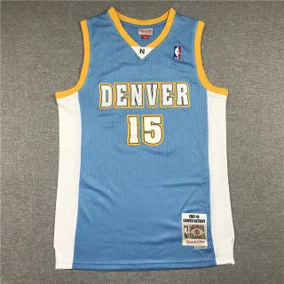 Mitchell & Ness 2003-04 Carmelo Anthony Hardwood Classics Blue White Sleeveless Mesh Construction Jersey