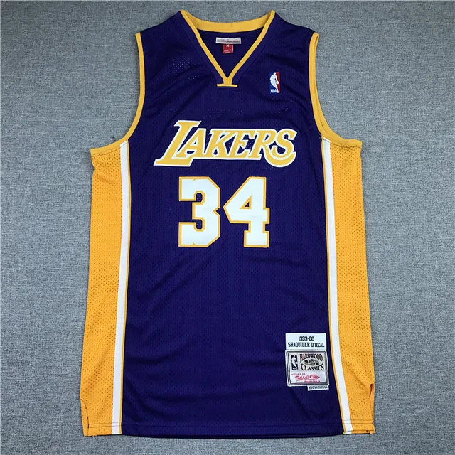 Mitchell & Ness Classiques Hardwood 1999-00 Shaquille O'Neal Lakers Violet Or Maillot 2