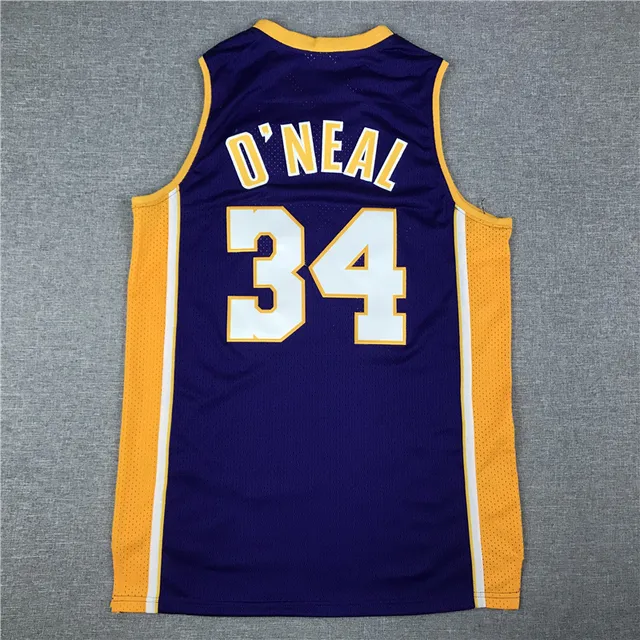 Mitchell & Ness Classiques Hardwood 1999-00 Shaquille O'Neal Lakers Violet Or Maillot 3