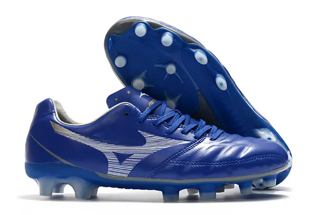 Mizuno Morelia Yellow Black নিম্ন-কাট সিন্থেটিক চামড়া উপর ফার্ম-গ্রাউন্ড সকার জুতা 2