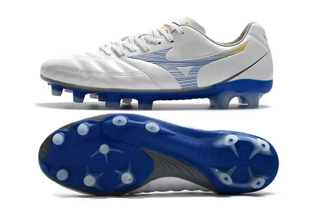 Mizuno Morelia Yellow Black নিম্ন-কাট সিন্থেটিক চামড়া উপর ফার্ম-গ্রাউন্ড সকার জুতা 4