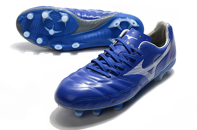 Mizuno Morelia Yellow Black নিম্ন-কাট সিন্থেটিক চামড়া উপর ফার্ম-গ্রাউন্ড সকার জুতা 20