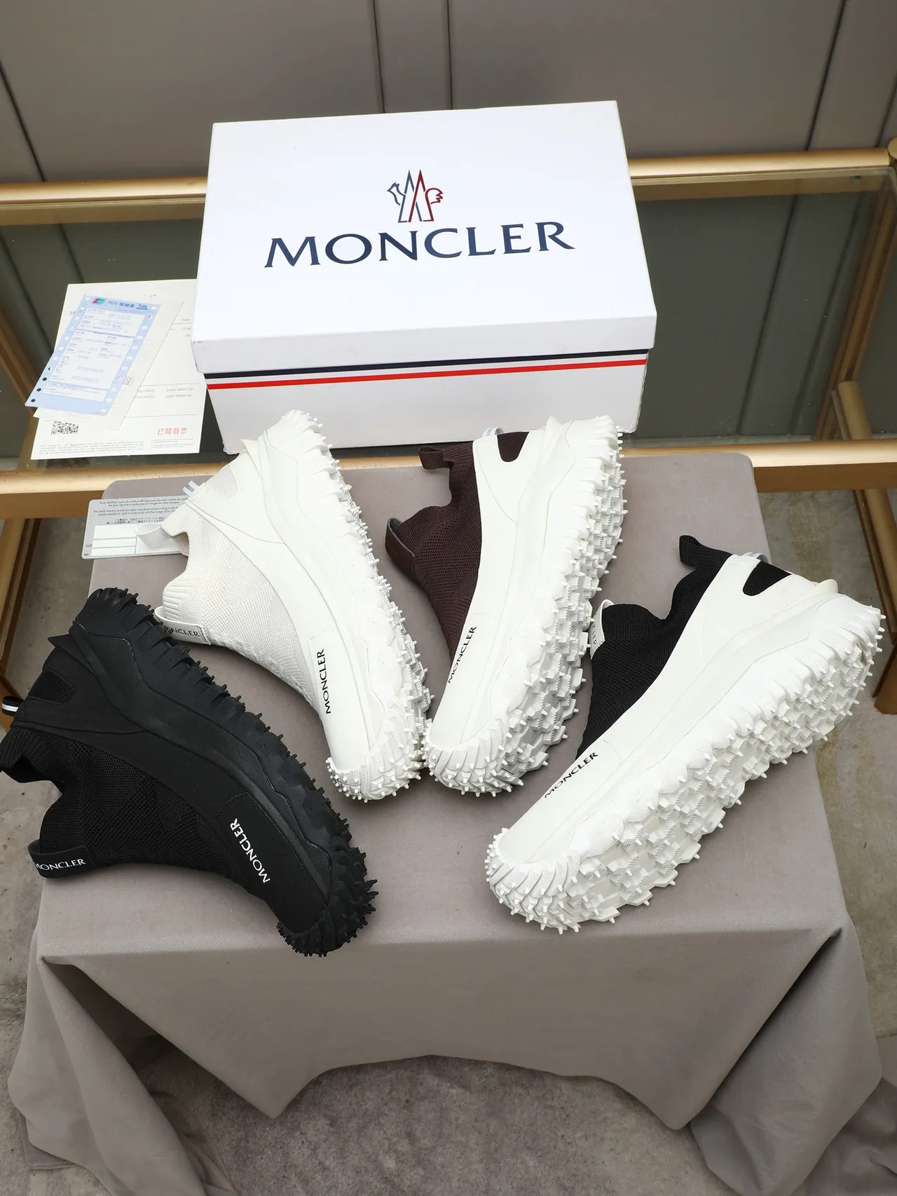 Moncler কালো সক-ফিট স্লিপ-অন স্নীকার 2