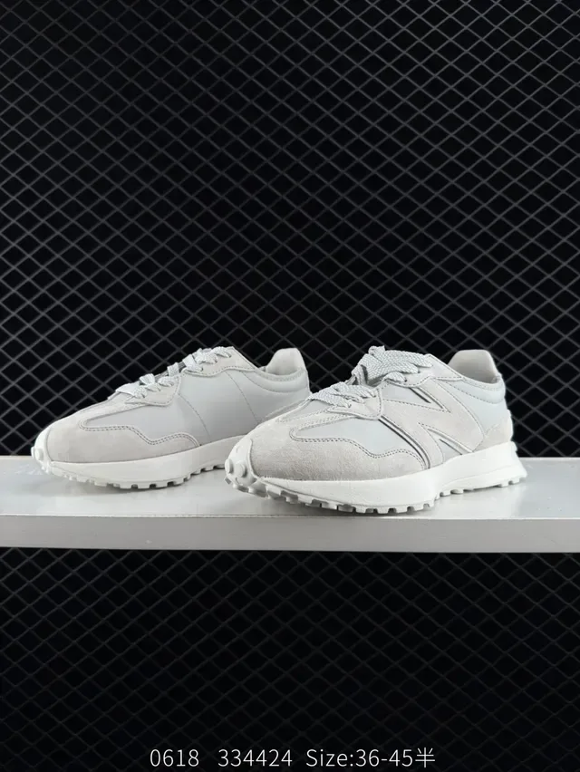 New Balance 327 Cinza claro e branco tênis lifestyle 7