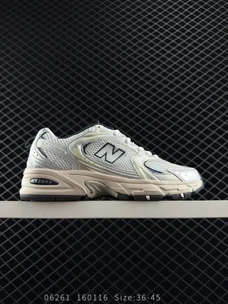 New Balance 530 বেইজ এবং হালকা সবুজ মোটা সোলের স্নিকার 2