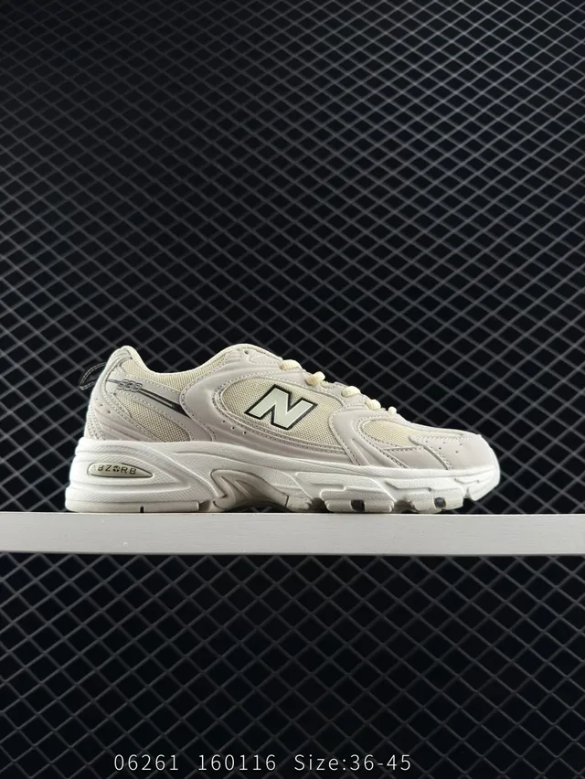 New Balance 530 বেইজ এবং হালকা সবুজ মোটা সোলের স্নিকার 5
