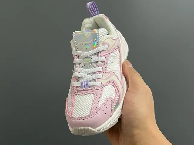 New Balance 530 Pink and White Chunky Sneakers 24