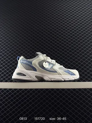 New Balance 530 White and Blue Chunky Sneakers 2