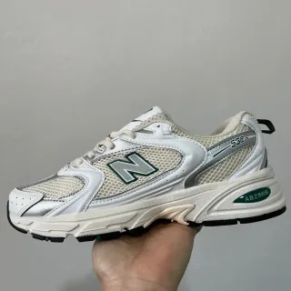 New Balance 530 白色 米色 绿色 生活方式运动鞋