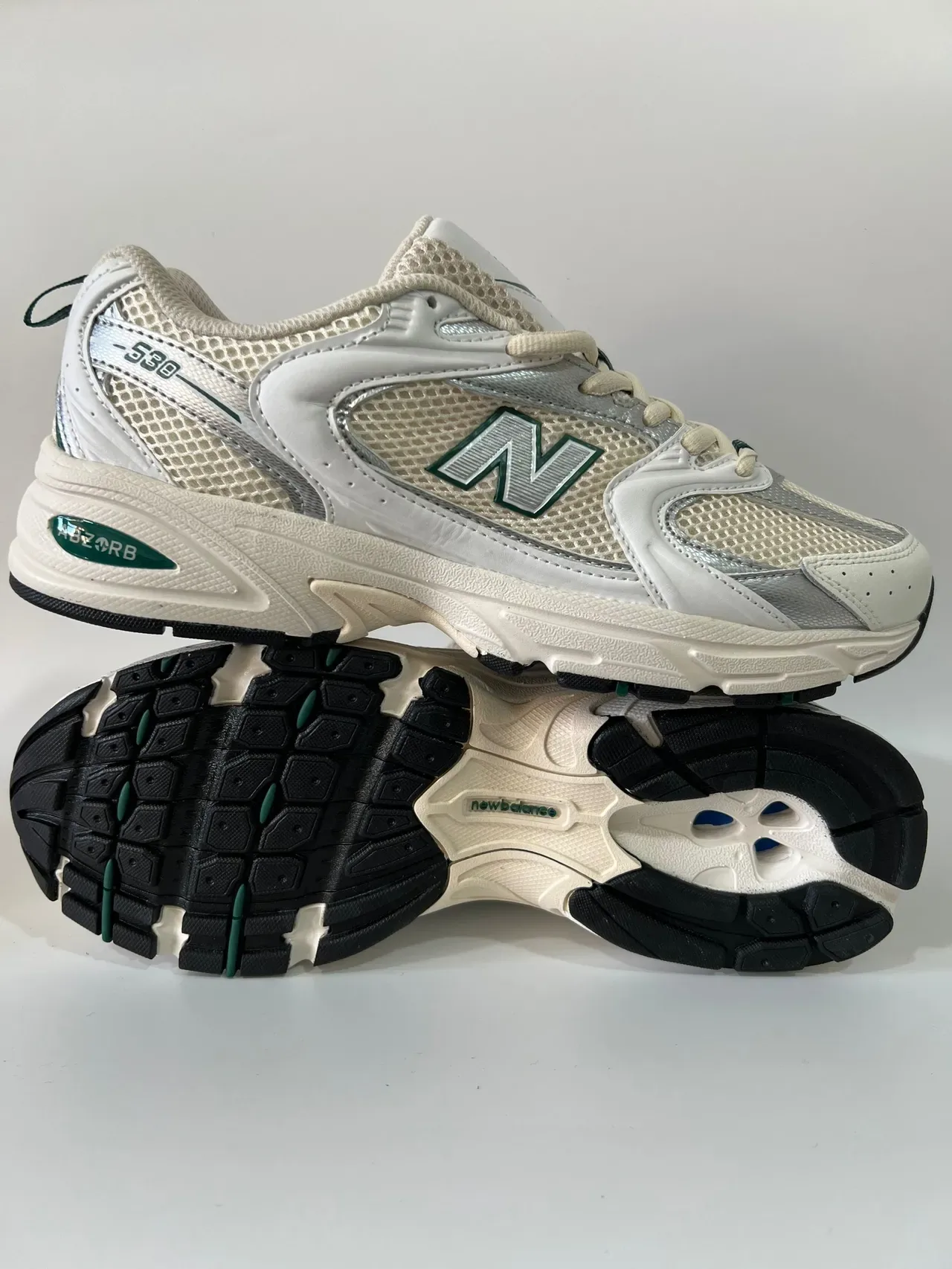 New Balance 530 White Beige Green Lifestyle Sneakers 4