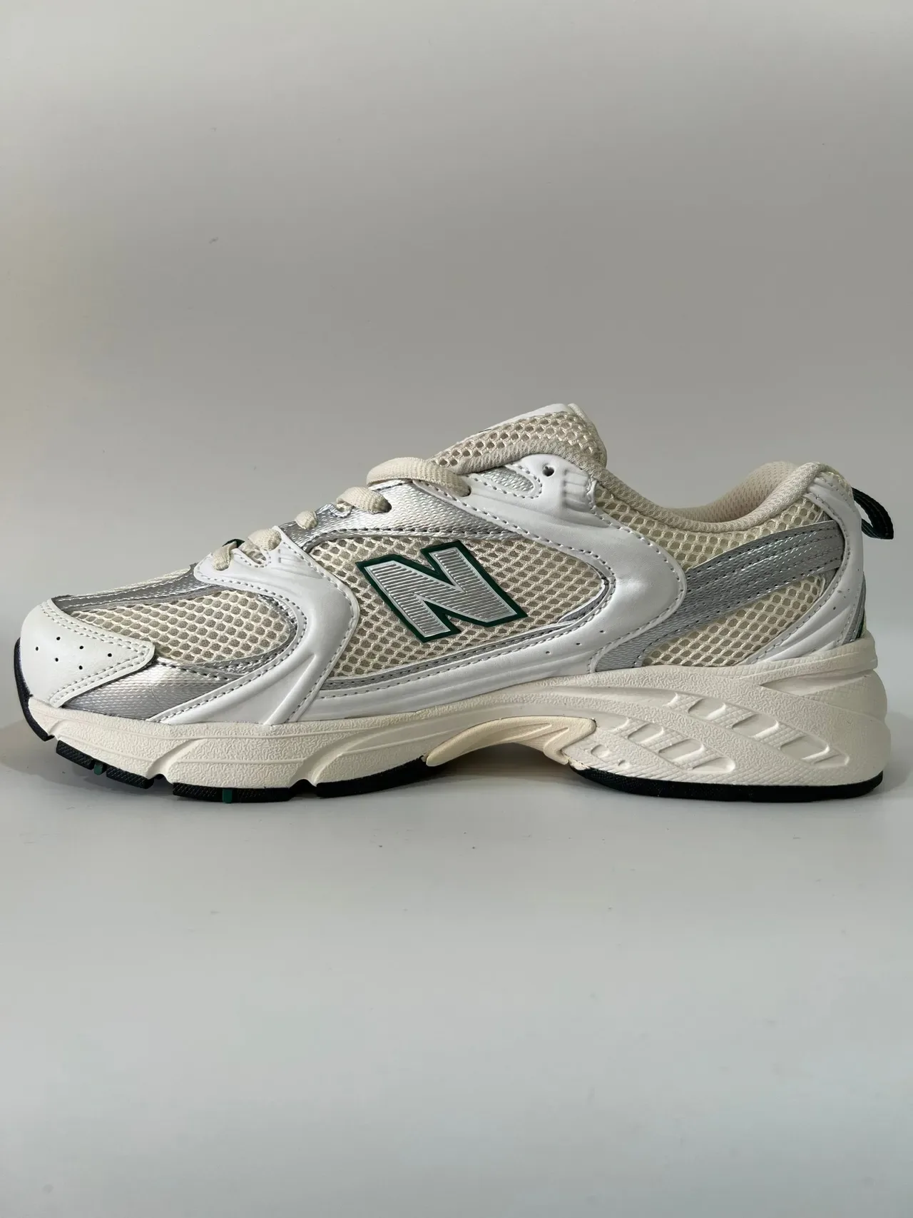 New Balance 530 White Beige Green Lifestyle Sneakers 6