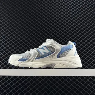New Balance 530 সাদা নীল লেয়ার্ড মেশ চাঙ্কি স্নিকার