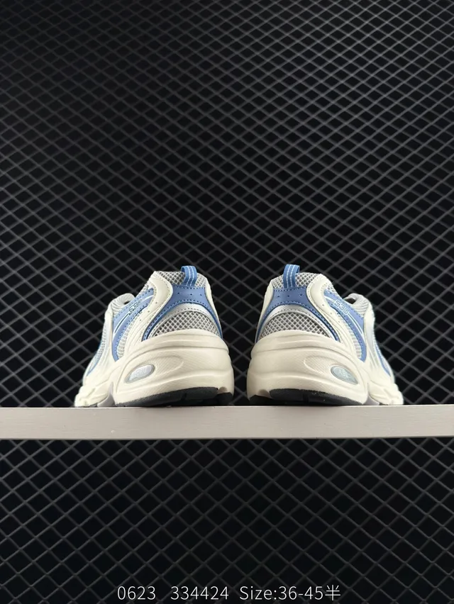 New Balance 530 White Blue Layered Mesh Chunky Sneakers 3
