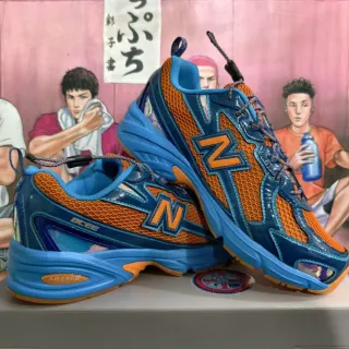 New Balance 9060 Chaussures Chunky Bleu Orange