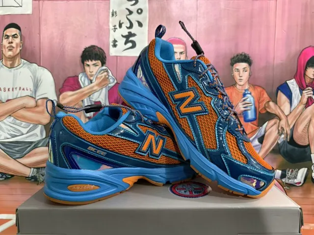 New Balance 9060 নীল কমলা চাঙ্কি স্নিকার্স 2