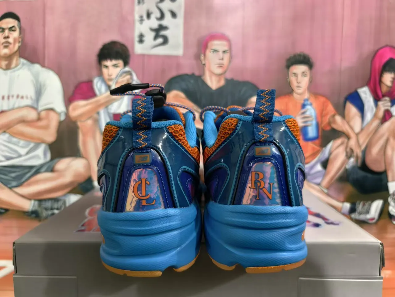 New Balance 9060 নীল কমলা চাঙ্কি স্নিকার্স 3