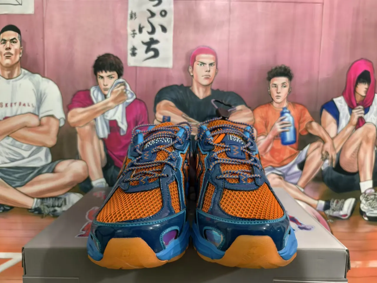 New Balance 9060 নীল কমলা চাঙ্কি স্নিকার্স 4