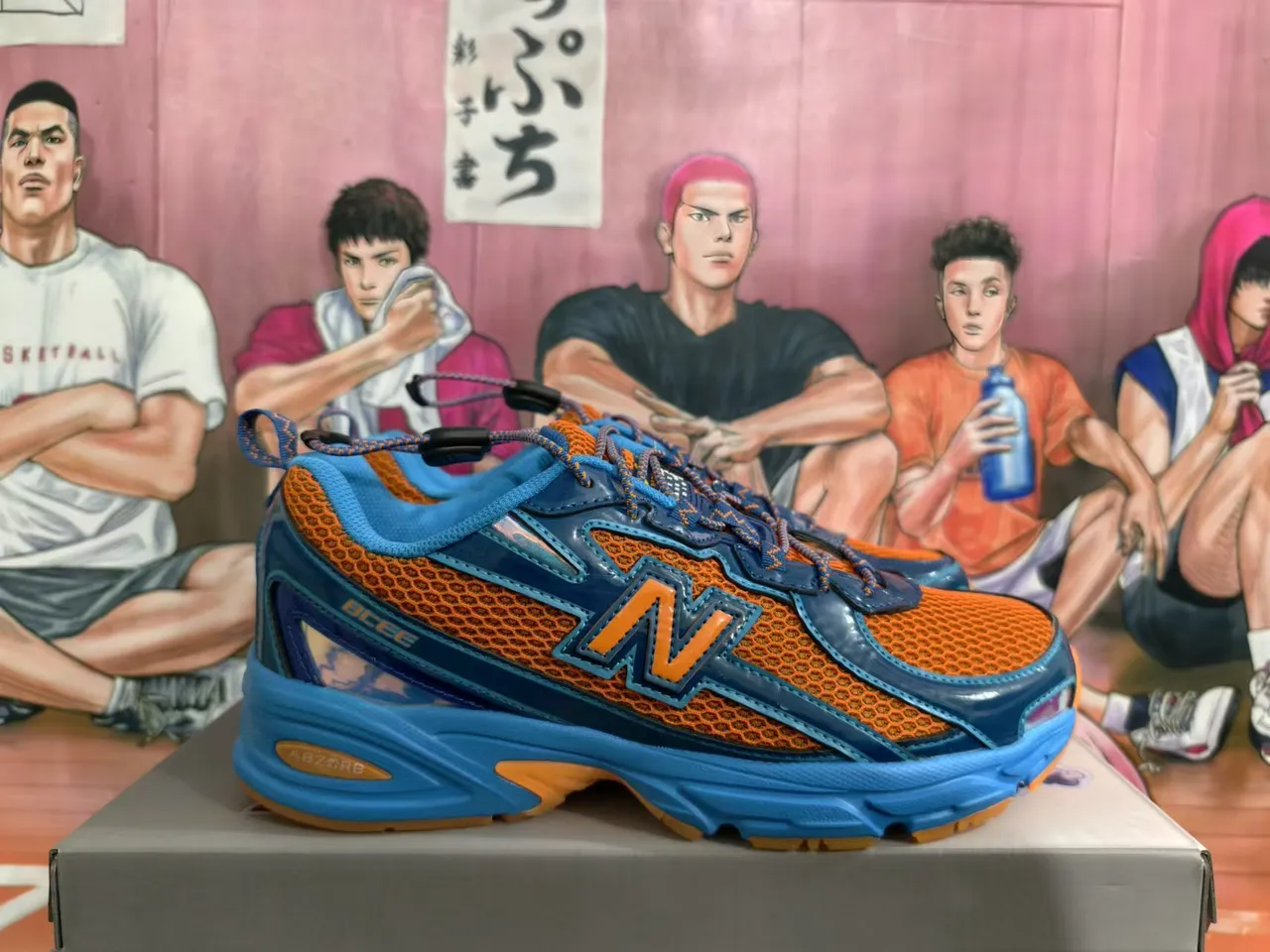 New Balance 9060 নীল কমলা চাঙ্কি স্নিকার্স 5