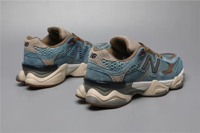 New Balance 9060 Dusty Blue Brown Lifestyle Sneakers 3