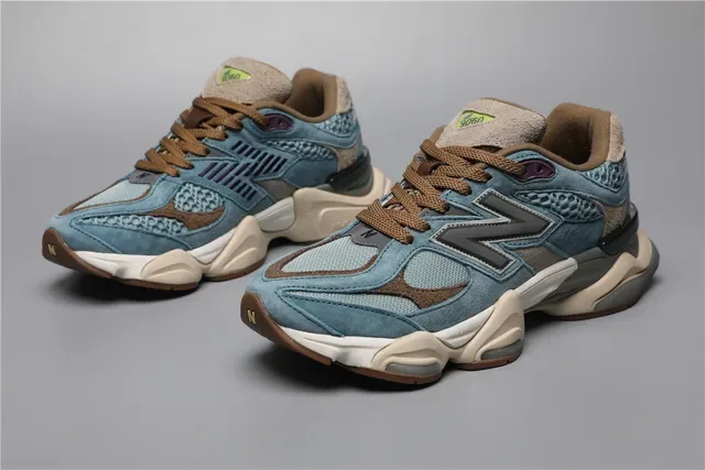 New Balance 9060 Dusty Blue Brown Lifestyle Sneakers 5