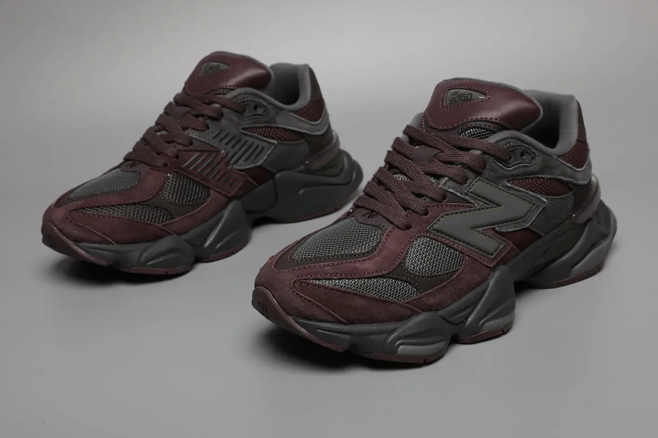 New Balance 9060 Zapatillas Lifestyle Gris y Burdeos 5