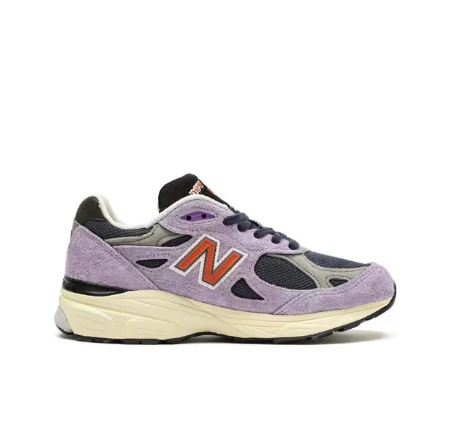 New Balance 990 Tênis lifestyle de camurça e malha lavanda 5